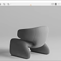 Modern Leisure Accent Chairs With Unique Curved Design In Blue Gray Pink Green Tones