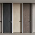 Modern Hinged Doors with Various Wood Textures and Neutral Colors for Modern Interior Design