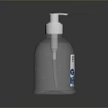 Hand Sanitizer Pump Bottle With 70 Percent Alcohol For Daily Hygiene On Marble Surface