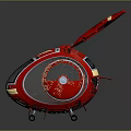 Futuristic Red Flying Vehicle Concept Featuring Transparent Cockpit And Sleek Wings