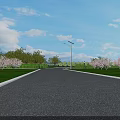 Aerial View Planning of Agricultural Area With Organized Farmland Greenhouses Water Pond and Paths