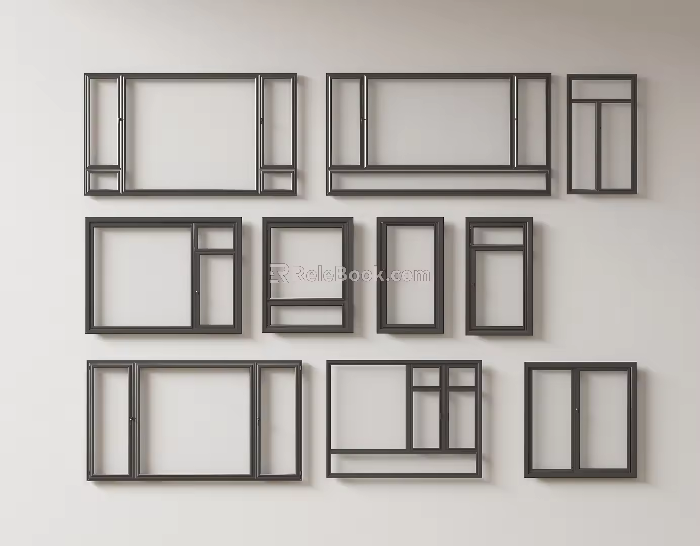 Modern windows combination windows glass windows floor-to-ceiling windows balcony windows bay windows bedroom windows sliding windows casement windows doors and windows 3d model