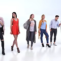 Diverse Group of People With Different Fashion Styles and Casual Outfits Standing Together