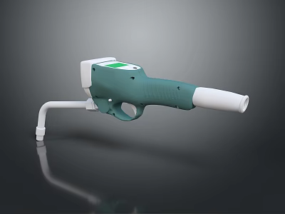 Modern Green And White Handheld Equipment With Digital Display And Nozzle Structure Design 3d model