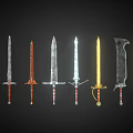 Game Sword Pack 3d model