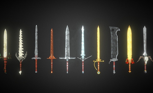 Game Sword Pack 3d model