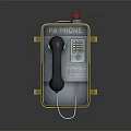 Yellow Emergency Phone Enclosure With Handset Keypad And Alarm Light