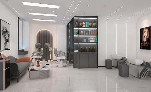 Modern Barber Shop 3d model