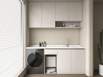 Modern washing machine cabinet 3d model