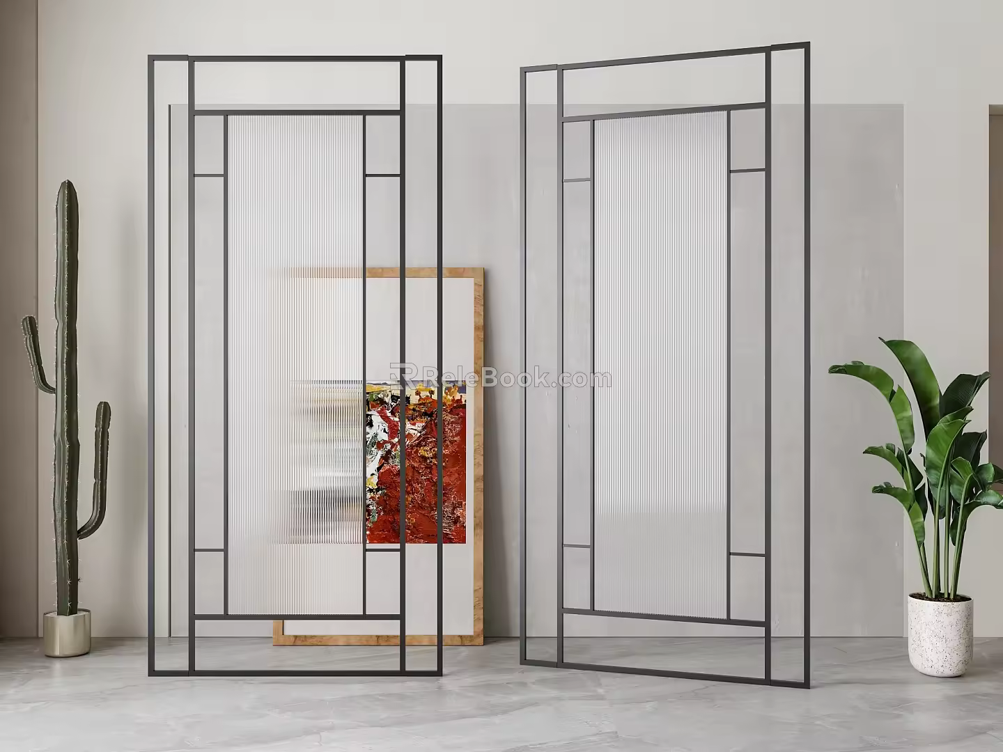 Modern screen partition 3d model