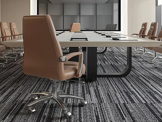 Modern Conference Table and Chair Combination Conference Table Office Chair 3d model