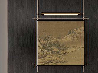 Chinese New Chinese Painting Hanging Painting Decorative Painting Chinese Landscape Painting Ancient Painting Figure Painting 3d model