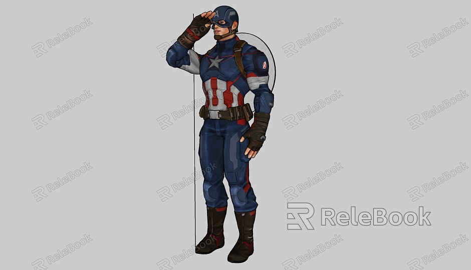 Modern game character Captain America model