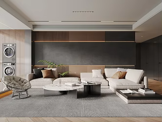 Quiet Ancient Style Home Living Room Sofa Coffee Table Combination Leisure Sofa Chair Decorations Ornaments Background Wall 3d model