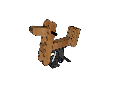 Wooden Rocking Horse Playground Equipment for Kids Indoor Outdoor Safe Fun 3d model