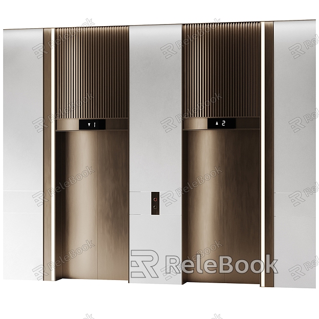 Light Luxury Elevator Hall model