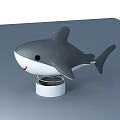 Shark Shaped Toy Figurine With Multiple Angles Dimensions And Color Options 3d model