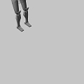 Game Movie Character With Green Hooded Cloak Glowing Eyes And Mechanical Arms With Triangle Symbol