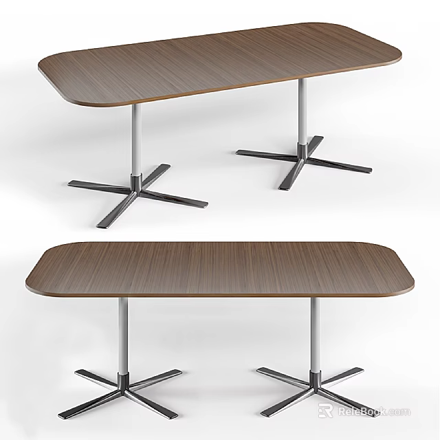 Modern Sofa And Coffee Table Set With Wooden Top And Metal Legs For Living Room 3d model 