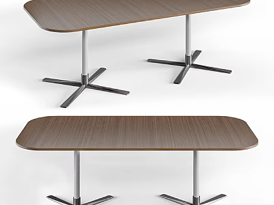 Modern Sofa And Coffee Table Set With Wooden Top And Metal Legs For Living Room 3d model