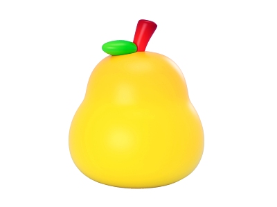 Cartoon fruit pear 3d model