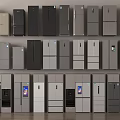Modern Stylish Refrigerators and Freezers Display with Various Styles and Colors