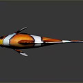 Clownfish Displaying Vibrant Orange And White Striped Body With Black Edges On Gray Background