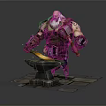 Modern Game Role Blacksmith Forger 3d model