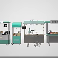 Mobile Food Carts Selling Coffee Homemade Ice Cream And Chicken With Awning Wheels