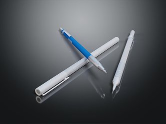 Modern Pencil Learning Supplies Ballpoint Pen Automatic Pencil 3d model