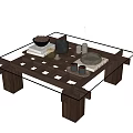 Middle Ancient Style Coffee Table 3d model