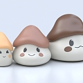 Cartoon Mushroom Cartoon Characters Cartoon Mushroom Man Ornaments Decoration Handset 3d model