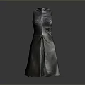Sleeveless Metallic Dress With Fitted Design And Modern Minimalist Style