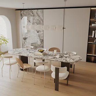 Modern dining table 3d model