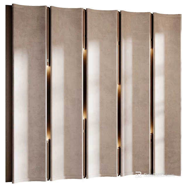 Elegant Modern Luxury Kitchen Wall Decor With Sleek Metallic Accents And Minimalist Design 3d model 