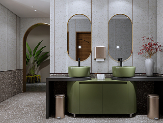 Light Luxury Toilet 3d model