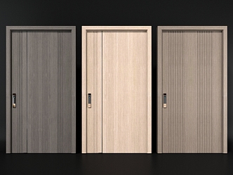 Bedroom door security door flat door security door entry door bedroom door solid wood door glass door lock 3d model