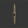 Stylish Decorative Sword With Blue Blade Pink Hilt And Golden Accents