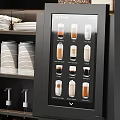 Professional Commercial Coffee Machine With Digital Display Coffee Bean Storage And Control Panel 3d model
