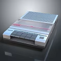 Vintage Cassette Audio Player With Retro Design Control Buttons And Speaker Grille
