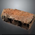 Natural Wood Stone Block Featuring Rustic Textured Surface For Construction Use 3d model