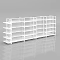 Modern Display Shelves With Metal Frame And Wooden Tiers For Retail Showrooms