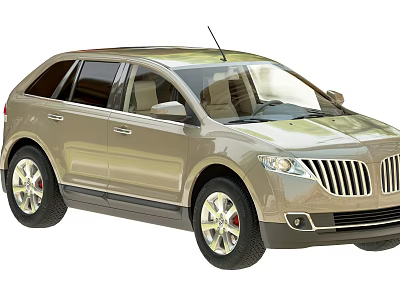 Beige SUV Car With Sleek Body Design Chrome Grille And Stylish Wheels Windows 3d model