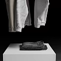 Gray Casual Clothes Including Supreme Logo Sweaters Hanging And Folded Knitwear For Everyday Wear