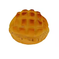 Golden Brown Grid Pattern Sweet Pastry With Flaky Crust Freshly Baked