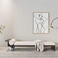 Modern Sofa Bench 3d model