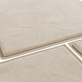 Beige Square Rug With Soft Textured Surface For Indoor Living Room Decoration
