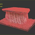 Natural Stone And Wood Pedestal With Moss Covered Surface And Colorful Fallen Leaves