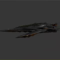 Futuristic Cosmic Spaceship With Advanced Aerospace Design And Sharp Structural Details