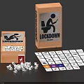 Lockdown Board Game Entertainment With Pieces Cards And Storage Box 3d model